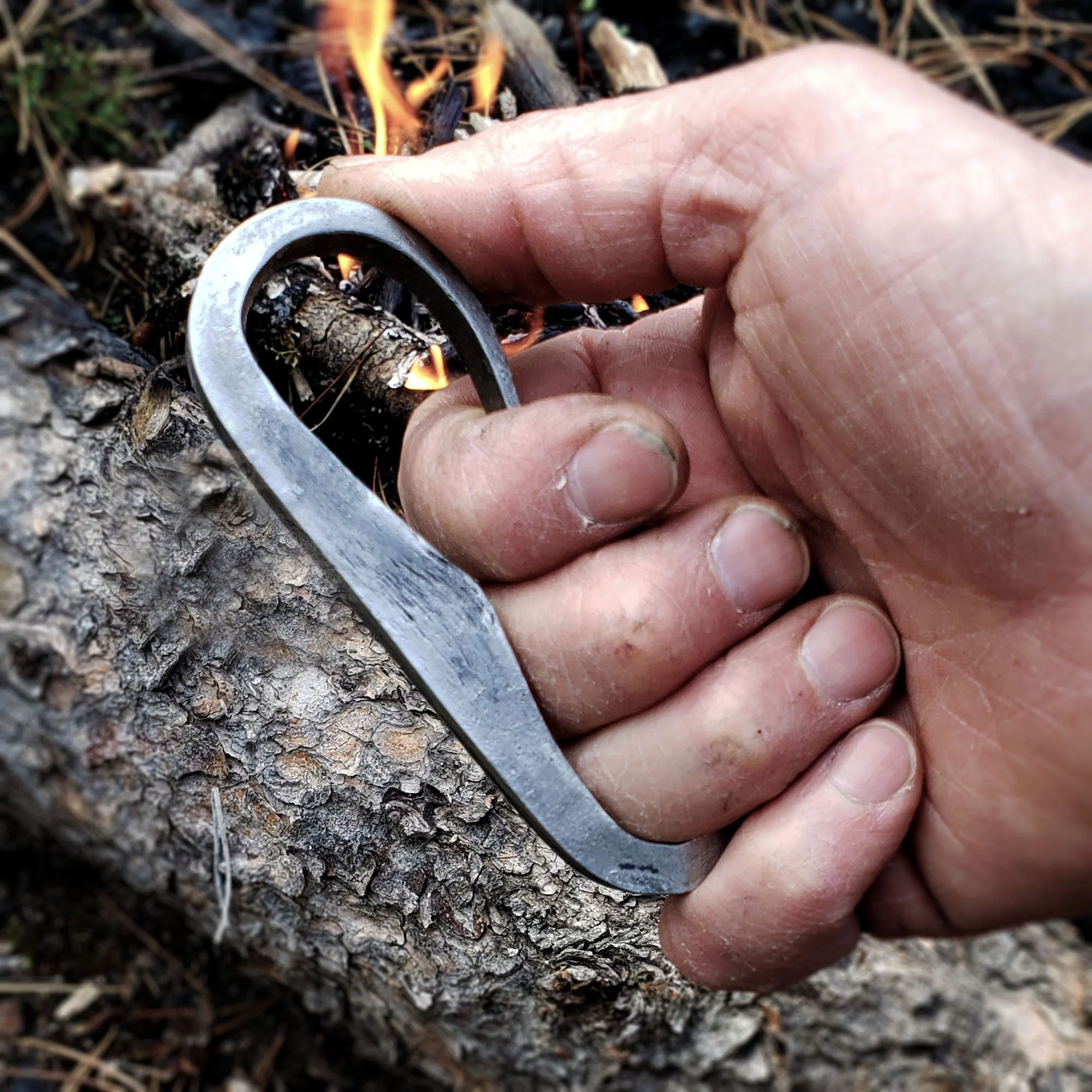 Traditional Flint & Steel - Basic Kit - High-Carbon Steel Striker, Flint and Charcloth - Image 4