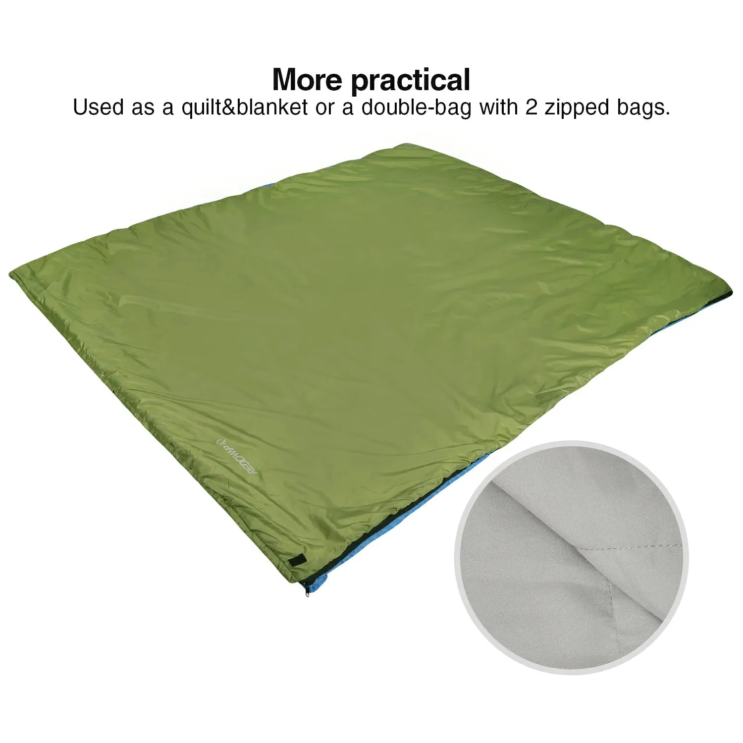 Ultralight Camping Sleeping Bag for Warm Weather,Green Blue Black Navy Blue - Image 7