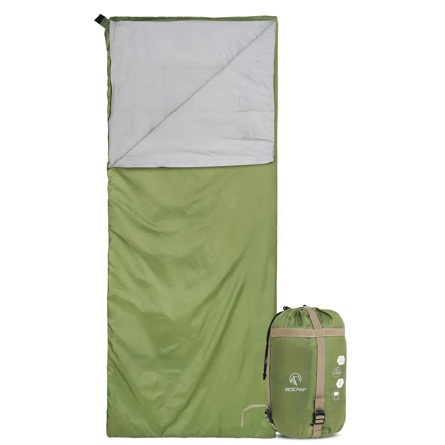 Ultralight Camping Sleeping Bag for Warm Weather,Green Blue Black Navy Blue - Image 9