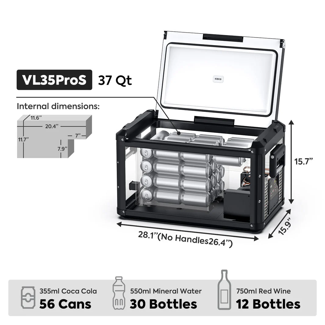 VL35ProS Single Zone Portable Fridge Freezer | ICECO | 35 LT - Image 4