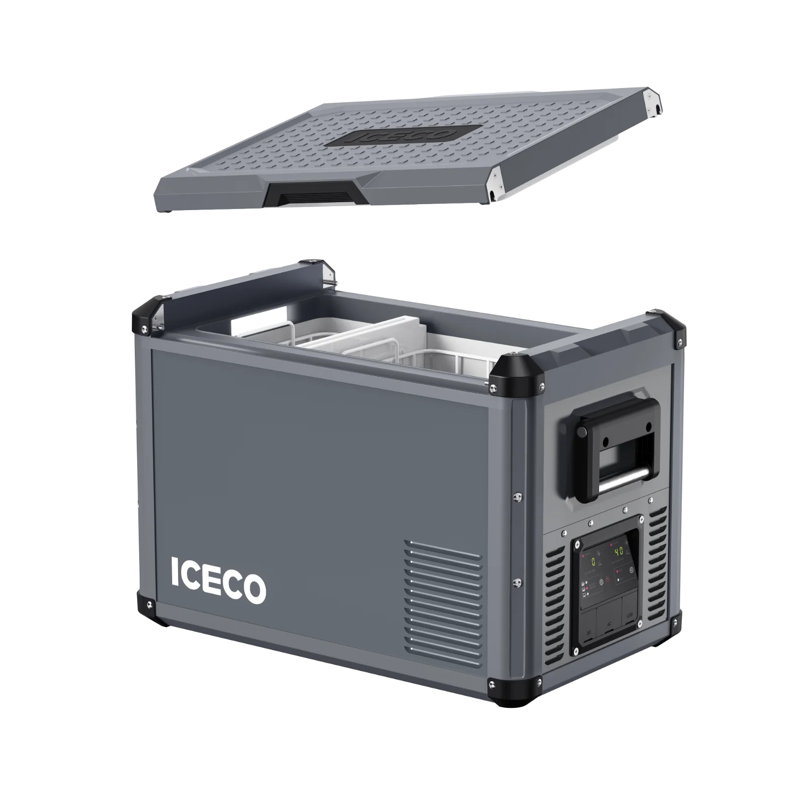 VL45ProD Dual Zone Portable Freezer - Gray | ICECO - Image 3