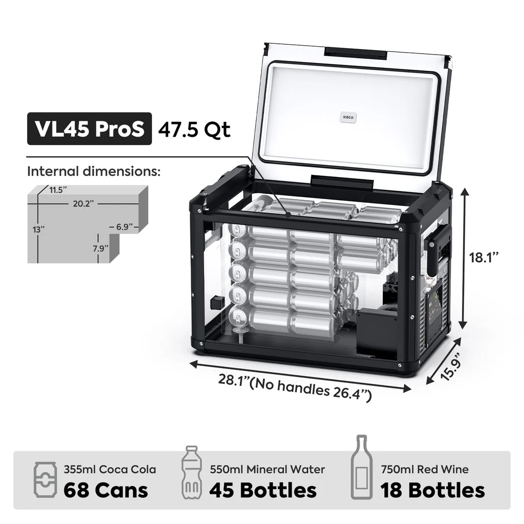 VL45ProS Single Zone Portable Fridge Freezer | ICECO | 45 LT - Image 4