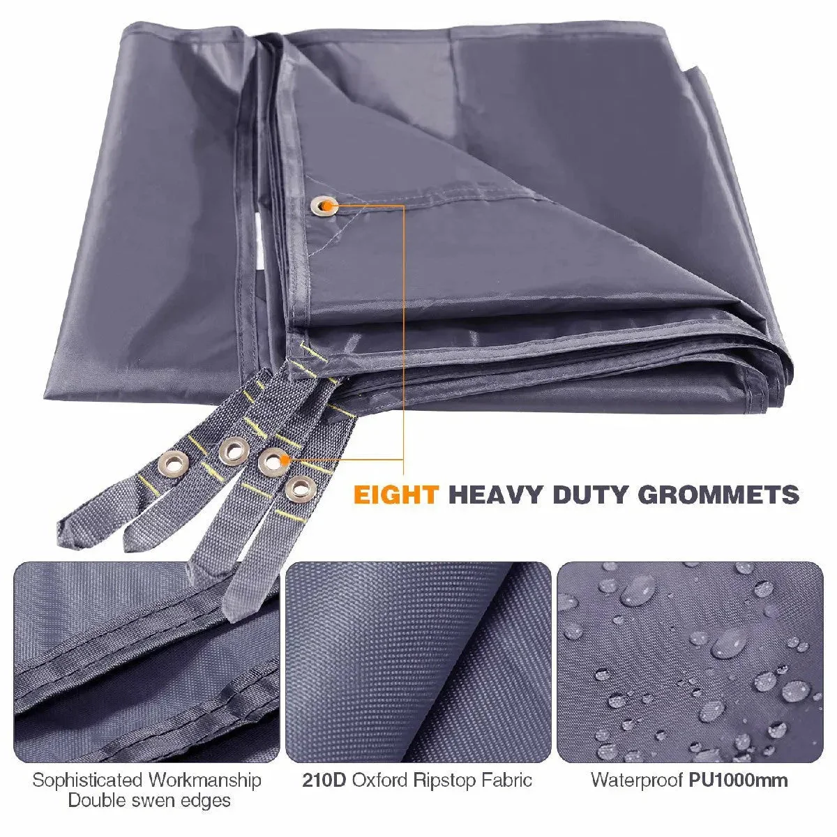 Waterproof Camping Tent Tarp, Multifunctional Tent Footprint - Image 4