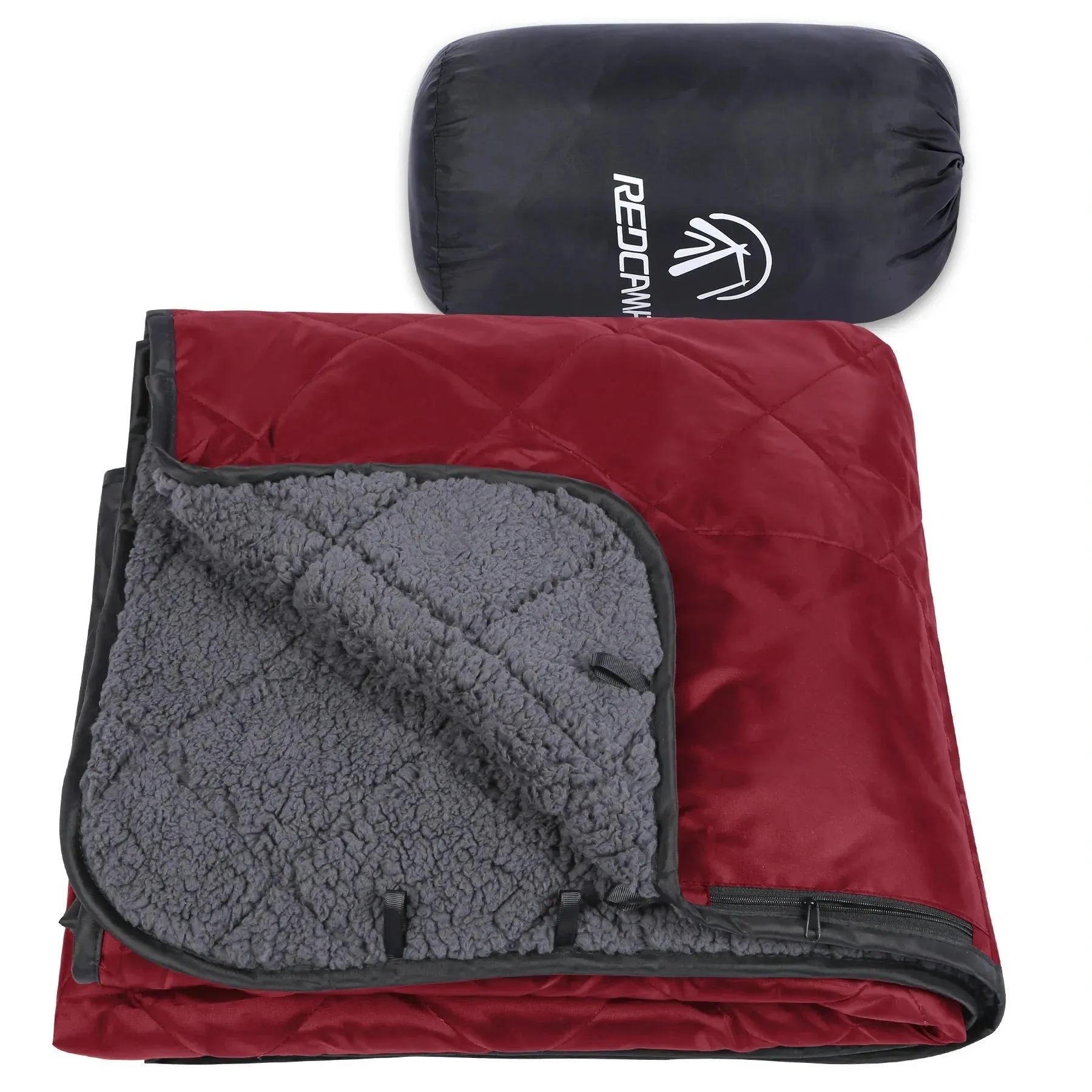 Waterproof Stadium Blanket with Sherpa Lining - Image 11