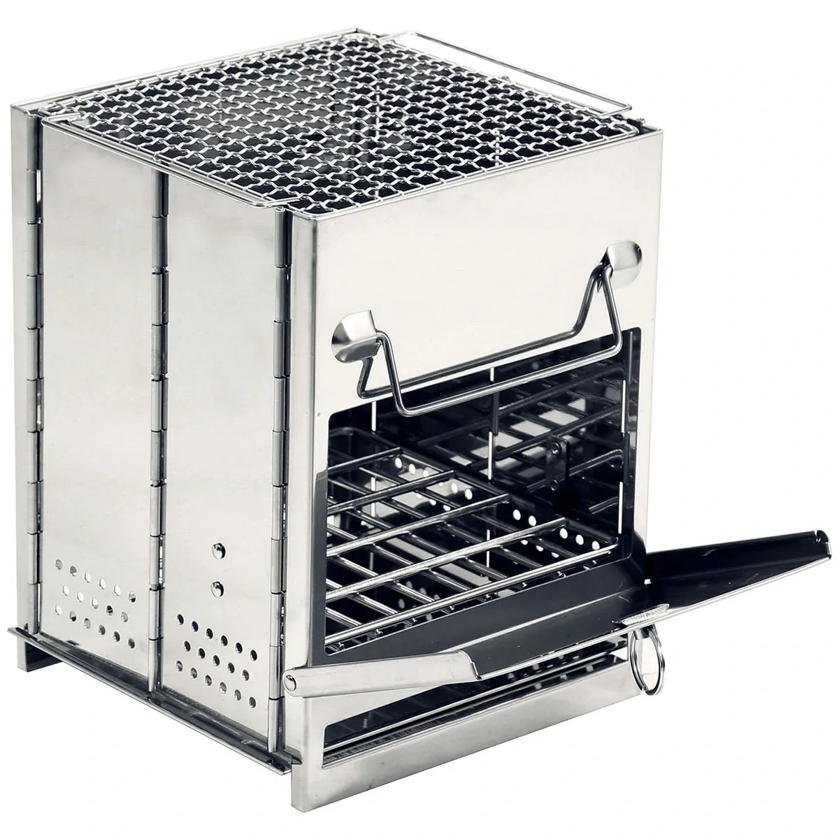 Wood Burning Camping Stove Folding with Pot Stand - Image 12