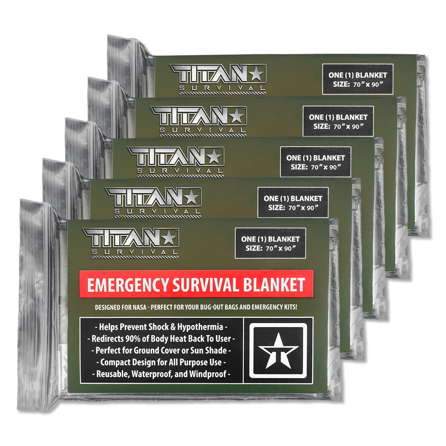 XL Emergency Survival Blankets, 5-Pack - Image 11