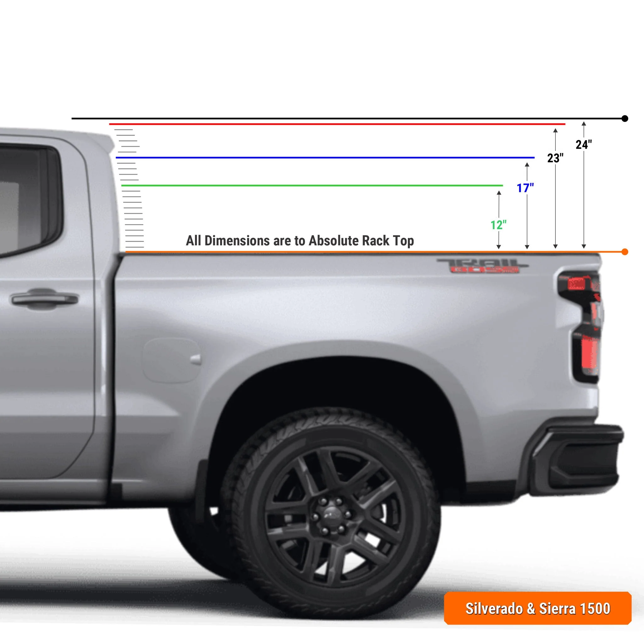 XTR1 Bed Rack for GM Silverado & Sierra 1500 - Image 15