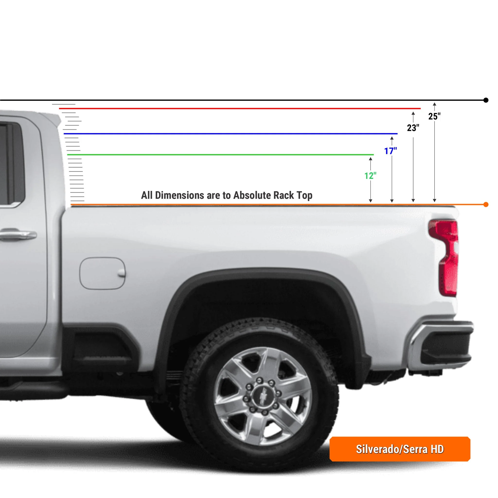 XTR1 Bed Rack for GM Silverado & Sierra 2500HD / 3500HD - Image 13